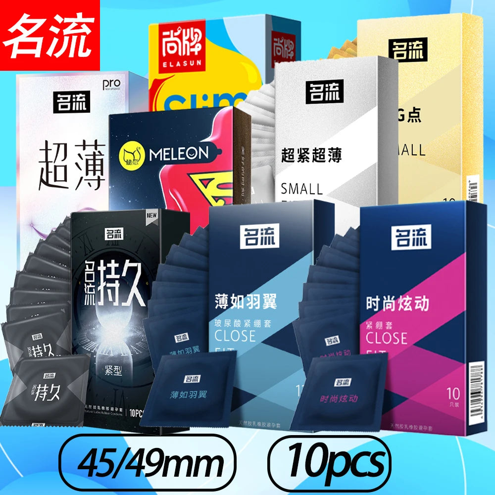 Ultra-thin Condom Sex Toys 45/49mm Tight Natural Latex Thin Extra Lube Condom Penis Sleeve Adult Safe Sex Products for Man - Seprincess