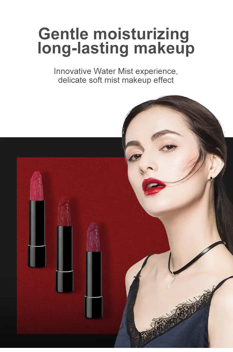 Mushroom mouth red matte fog easy to color waterproof not easy to decolour moisturizing lipstick Makeup - Seprincess