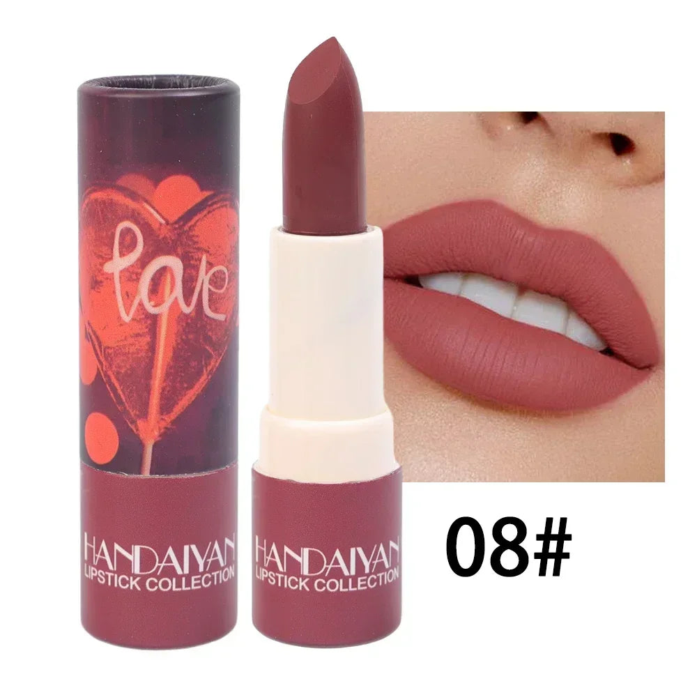 Waterproof Velvet Lipstick Non-Stick Cup Moisturizing Nude Lip Tint Long Lasting Red Matte Sexy Lips Makeup Cosmetics 8 Colors - Seprincess