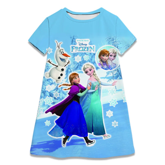 Hot Sale Kids Girl Cosplay Snow Queen Top Disney Frozen Elsa And Anna Princess Dress for 2-8 Years Girls Birthday Party Dresses - Seprincess