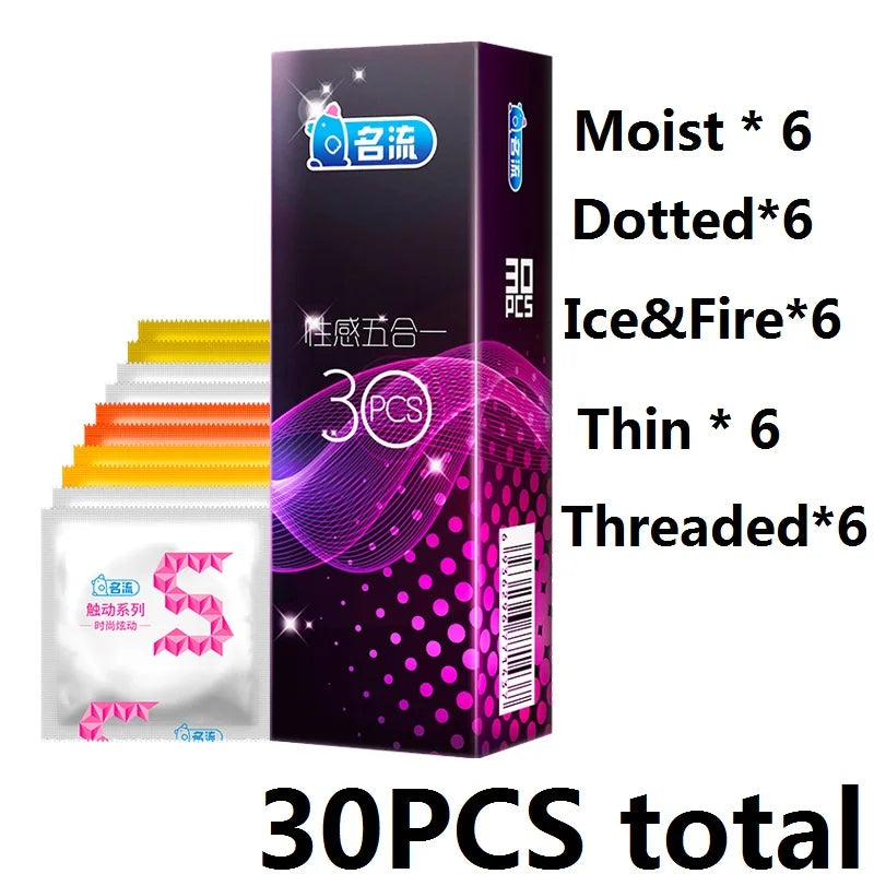 24/36PCS Condoms in Bulk Super Lubrication G-spot Large Particles Random Package Adults Contraception Sex Toys for Male Condoms - Seprincess