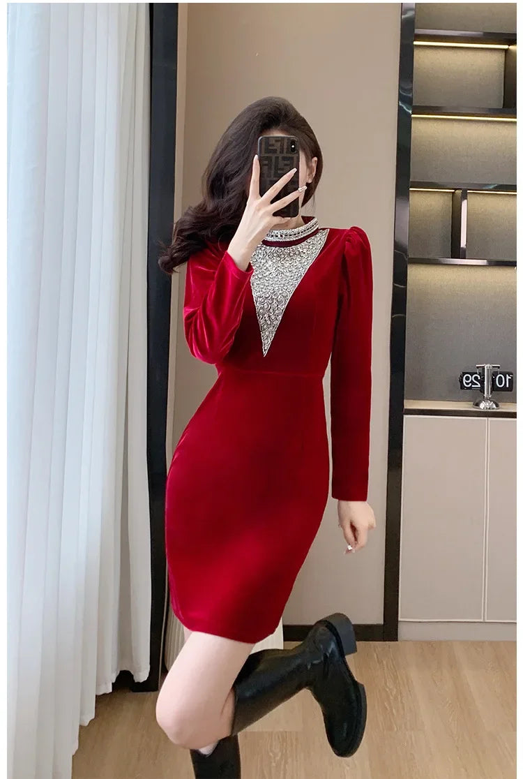 2024 Real-time Banquet Design Sensibility Heavy Embroidery Dress Yearly Hostess Warrior Gown New Year Dress