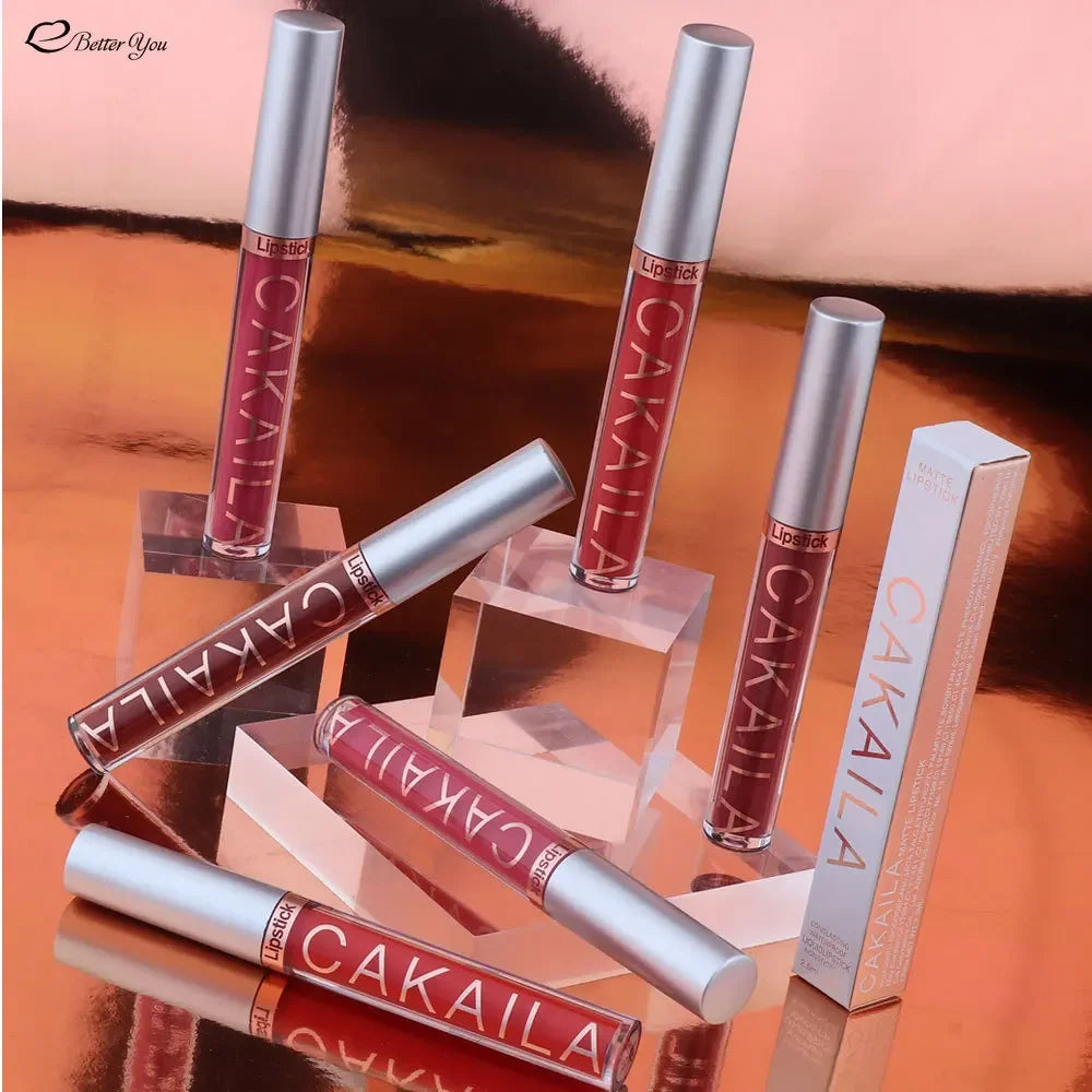 KACAILA 18 Colors Waterproof Liquid Lipsticks Lip Makeup Matte Velvet Lipstick Lip Gloss Cosmetic Nude Long Lasting Cosmestics - Seprincess