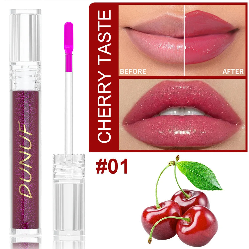 DUNUF Fruit Color-changing Long Lasting Nouritious Lipsticks Lip Gloss Make up Spring Moisturizing Lip Oil Makeup Free Shiping - Seprincess