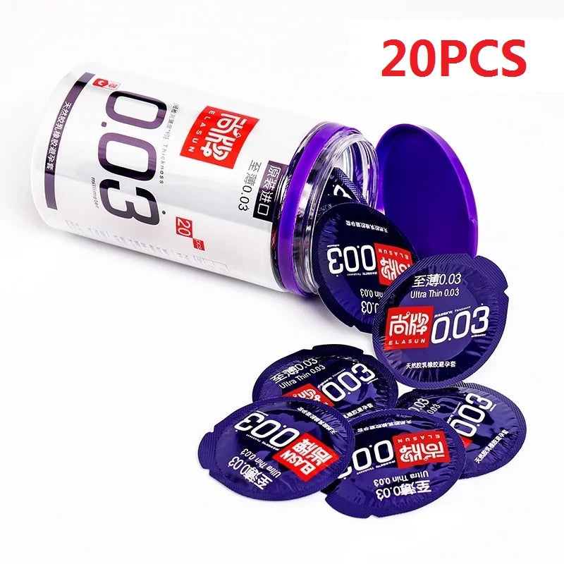 20/24pcs Ultra Thin Condom Lubricated Penis Sleeves Adult Sex Toys Contraception Natural Latex Condoms Sexual Products Sex Shop - Seprincess