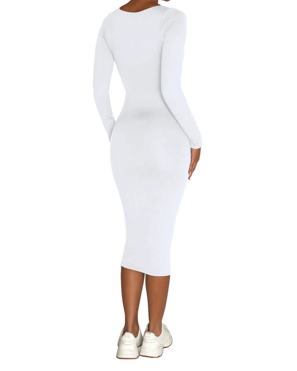 Long Sleeve Bodycon Women's Dress Sexy Party Bandage Long Dresses Thick Differentcolor - Seprincess