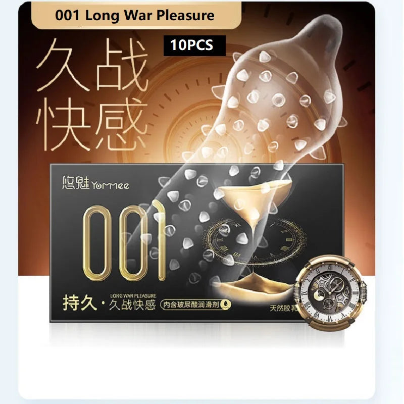 10PCS 3D Large Particles Condoms for Men Penis Sleeves Granular Stimulation Women G Spot Sex Toy Safe Contracepation Sex Product - Seprincess