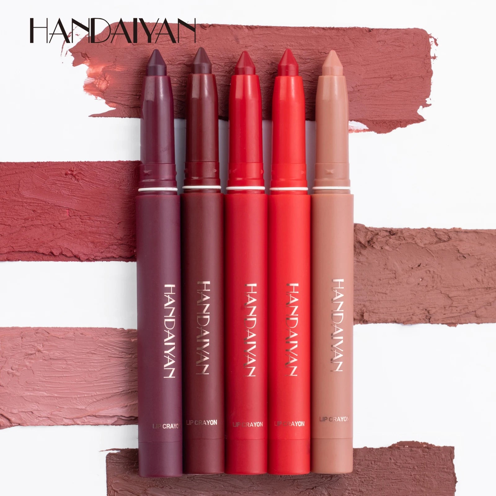 HANDAIYAN New Arrive Matte Lipstick Pencil Makeup Silky Velvet Lip Stick Pen Waterproof Nude Pink Red Lip Blam Make Up Cosmetics - Seprincess