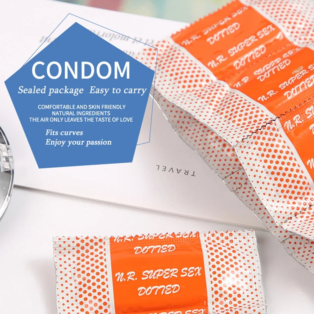 10/30/50pcs Condom 52mm Ultra Thin Cock Penis Sleeve Natural Latex Lubrication Contraception Supplies Adults Safer Sex Products - Seprincess