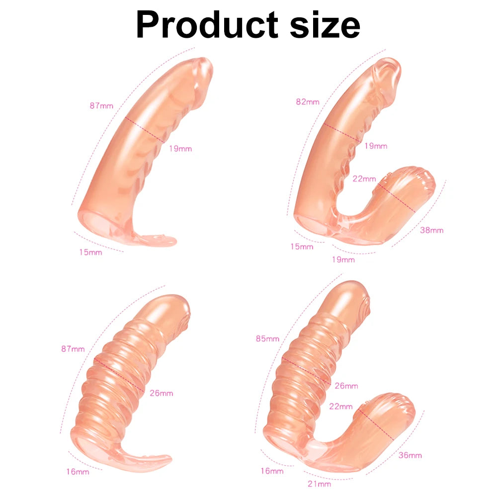 Finger Sleeves G Spot Vagina Stimulator Clit Massager Female Masturbator Condom Adult Erotic Sex Toys For Women Lesbian Couples