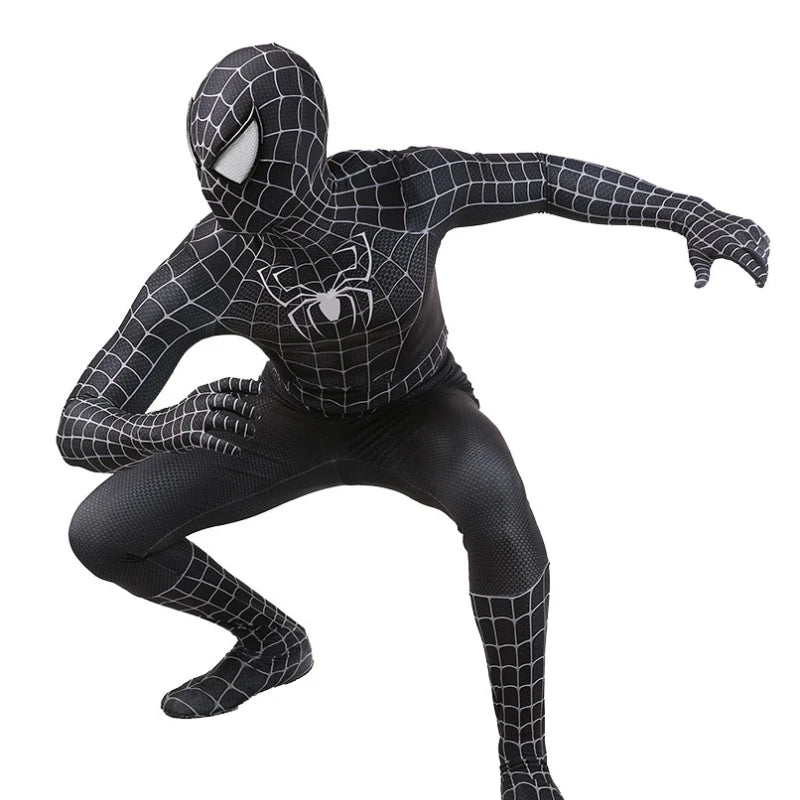 Tobey Maguire Spiderman Costume Black/Red Raimi Spider Man Cosplay Superhero Zentai Suit Halloween Costumes for Adults - Seprincess