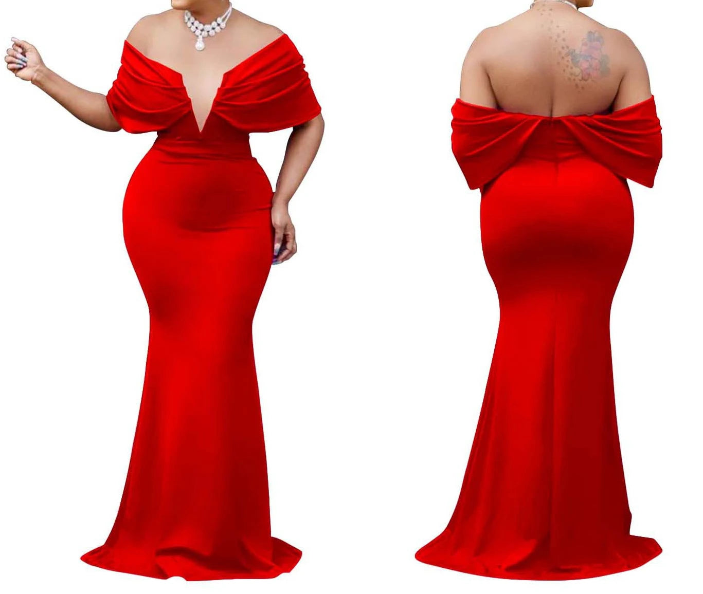 Women V-neck Off The Shoulder Elegant Party Dresses Woman Sleeveless Bodycon Maxi Dress Evening Vestidos Sexy Long Dresses HW198 - Seprincess