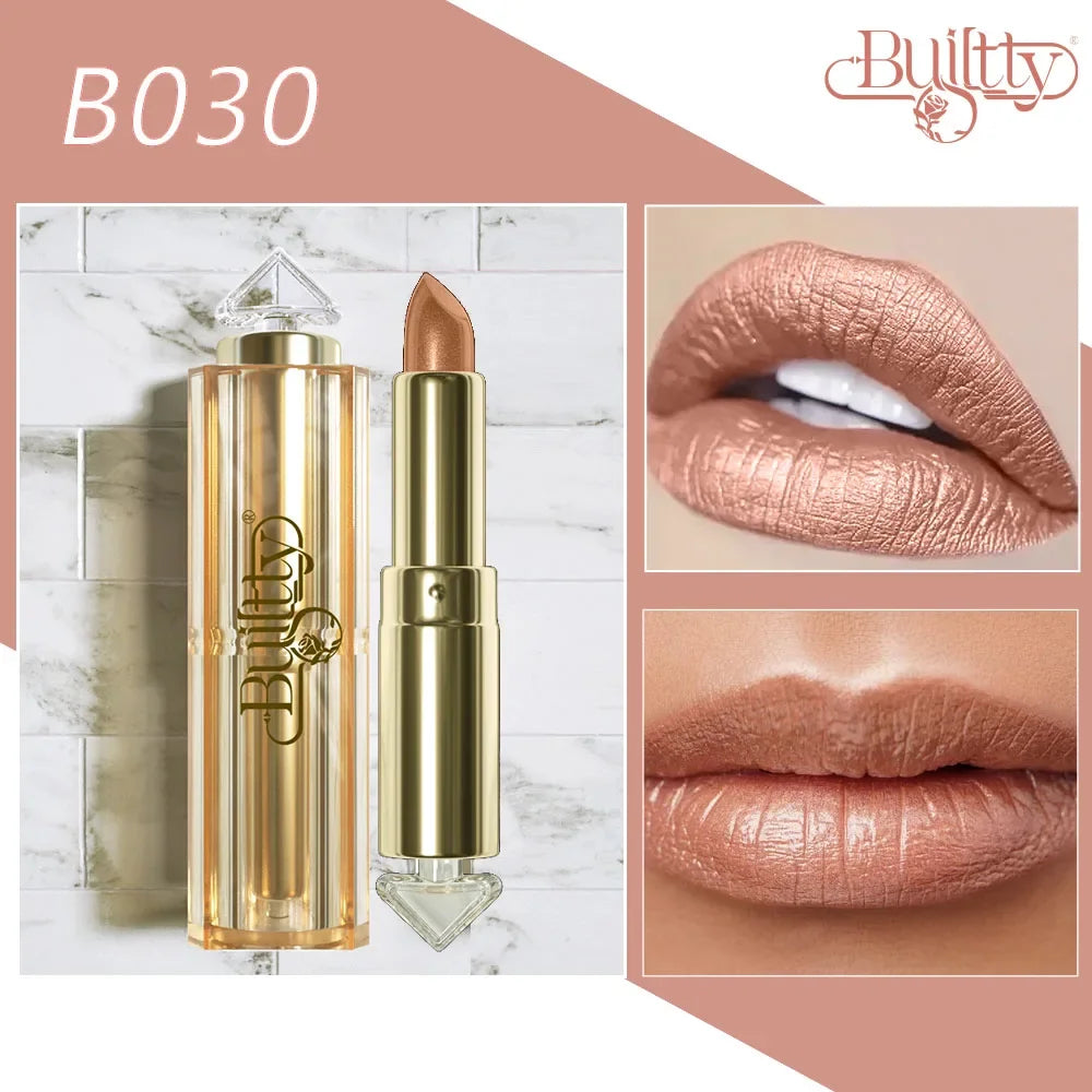 Gold Lipstick New Fashion Waterproof Matte Lipstick Long Lasting Sexy Lip Stick Makeup Korean - Seprincess