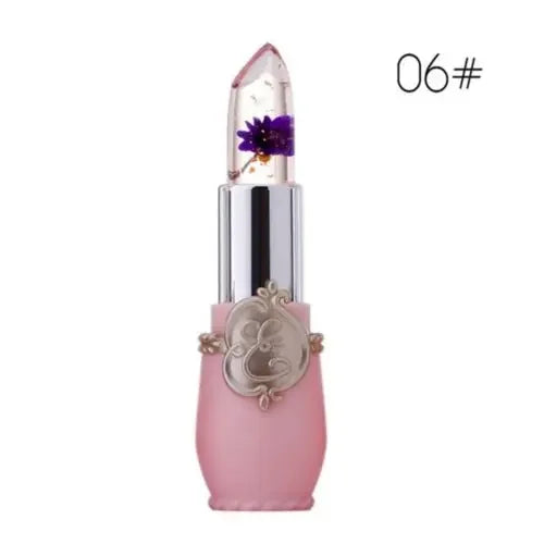 Flower Jelly Transparent Waterproof Temperature Color Changing Crystal Lipstick Long Lasting Moisturizing Lip Balm Lipsticks - Seprincess