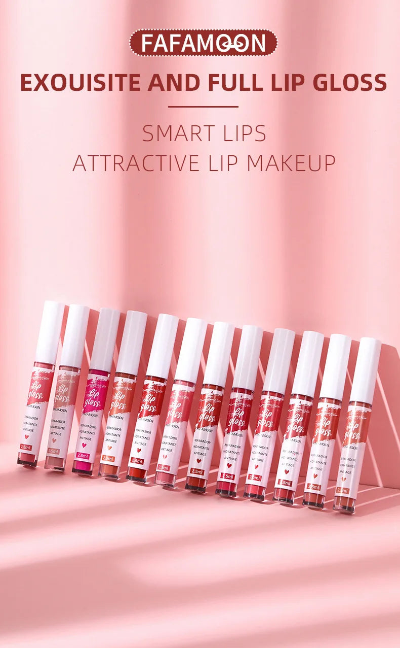 12 Color Sexy Long Lasting Velvet Matte Lip Gloss Liquid Lipstick Lip Makeup Women Beauty Red Nonstick Cup Waterproof Lip Gloss - Seprincess