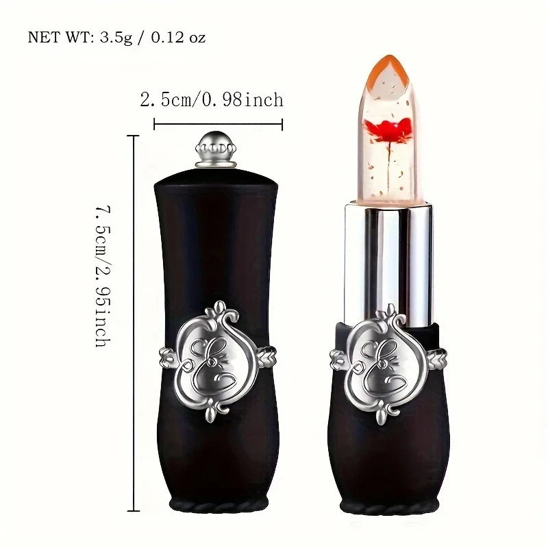 Flower Jelly Lipstick Set Long Lasting Moisturizer Flower Lip Stick Temperature Change Magic Color Change Lip Gloss Set - Seprincess