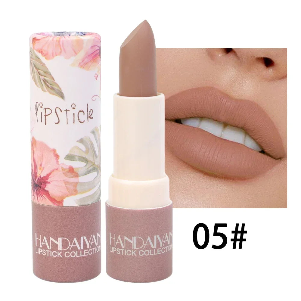 Waterproof Nude Lipstick 8 Colors Non-Stick Cup Velvet Moisture Matte Lip Tint Professional Lasting Velvet Lips Makeup Cosmetic - Seprincess