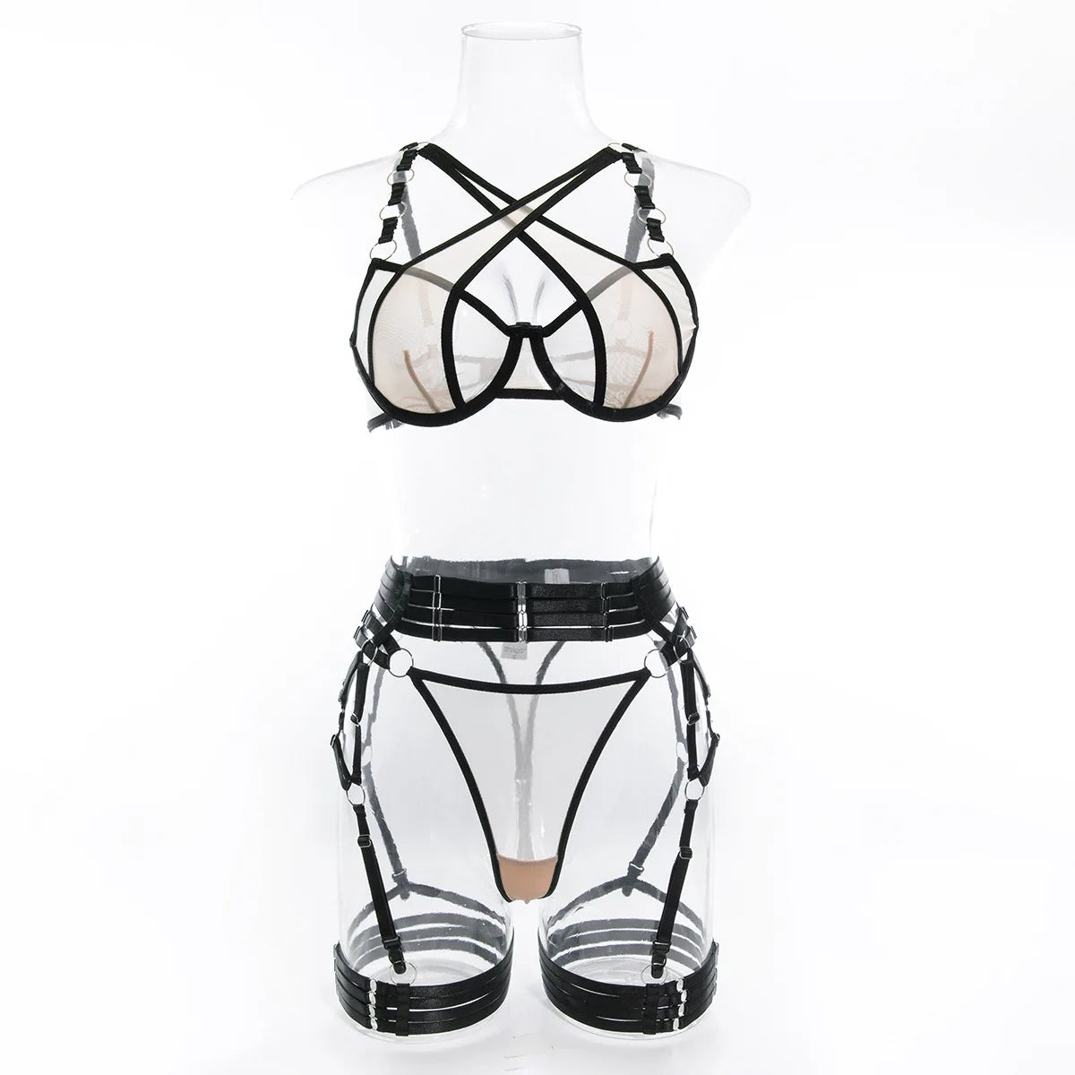 Erotic lingerie Binding perspective tight mesh bra set fetish sexy hot underwear women Fantasy clothing baby sex xxx sexshop - Seprincess