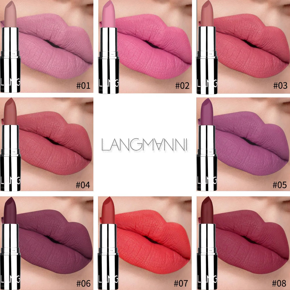 Nude Matte Lipstick Waterproof Long Lasting Non-stick Cup Lip Stick Not Fading Sexy Red Pink Velvet Lipsticks Makeup Cosmetics - Seprincess