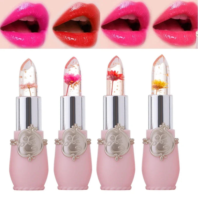 Crystal Jelly Lip Balm Lipstick Flower Temperature Color Changing Lip Balm Gloss Transparent Long Lasting Moisturizer Makeup HOT - Seprincess