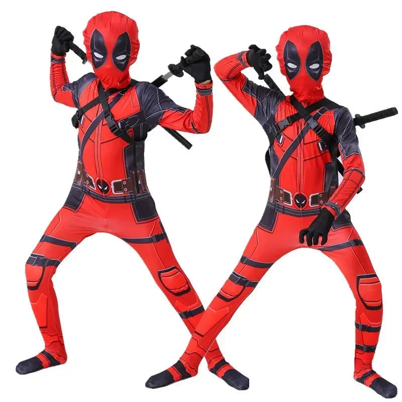 Deadpool Bodyguard Bodysuit Halloween Costume Children's Deadpool Cosplay Costume Adult Set - Seprincess