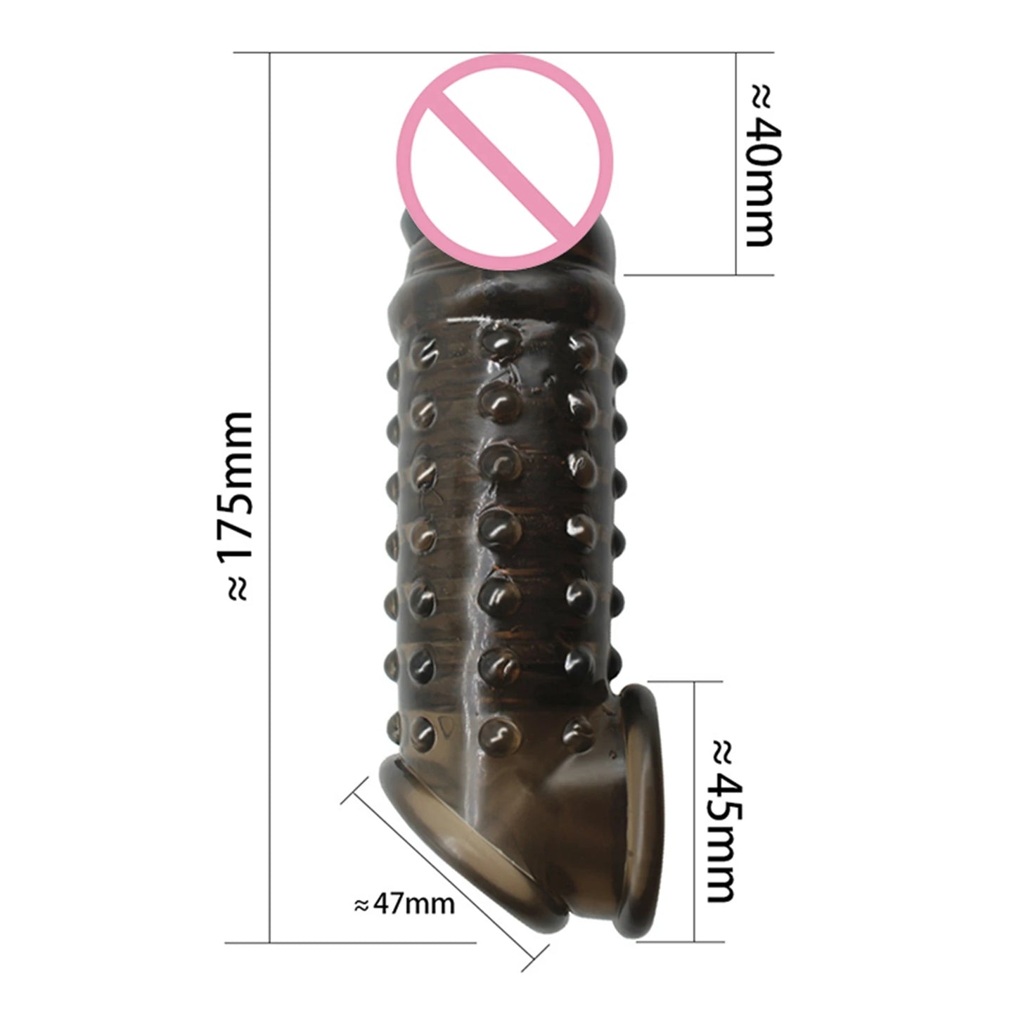 Reusable Penis Condoms Extender Cock Rings Delay Ejaculation Dick Cock Sleeves Silicone Glans Cover Enlargement Sex Toys For Men - Seprincess