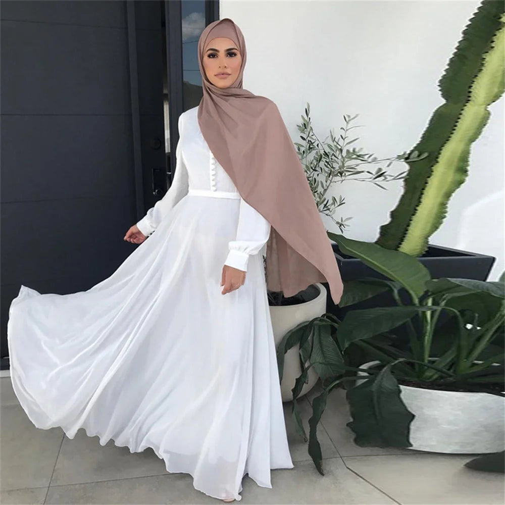 2024 Summer Modest White  Muslim Dubai Luxury Abaya Palestine Dresses Islam Eid Clothing Vestidos Para Mujer Elegantes Fiesta - Seprincess