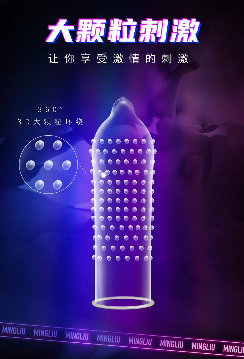 24Pcs Passion Condoms Ice Fire Feeling Penis Sleeves Ultrathin Lasting Condom Contraception Erotic Goods for Couple Sexshop - Seprincess