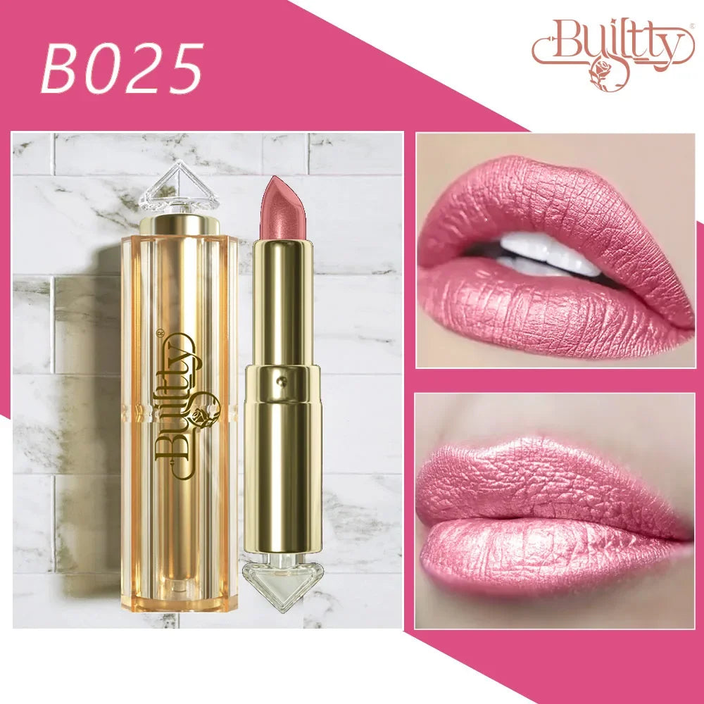 Gold Lipstick New Fashion Waterproof Matte Lipstick Long Lasting Sexy Lip Stick Makeup Korean - Seprincess