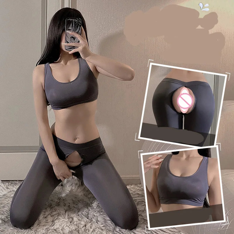 Erotic lingerie Open range passionate yoga suit with tight fitting constraints and passion Babydoll sexy woman clogs sex toys - Seprincess