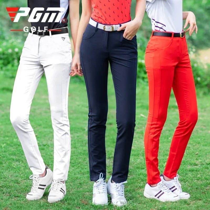 PGM Women Golf Pant Summer Spring Golf/Tennis Pants High Elastic Ladies Trouser Breathable Slim Quick Dry Pants XS-XL KUZ069