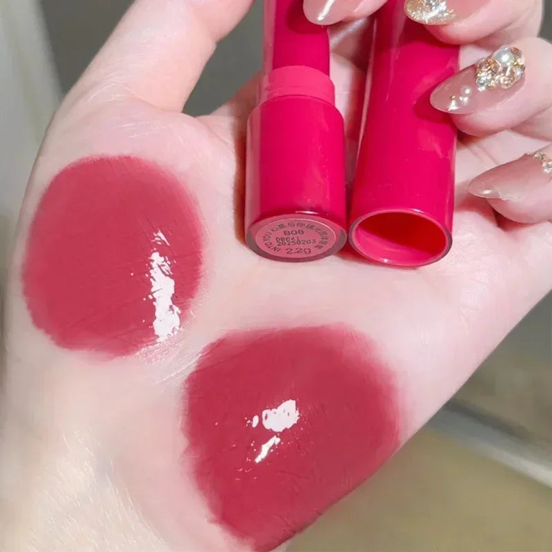 8 Colors Jelly Lipstick Moisturizing Mirror Water Light Solid Lip Gloss Glass Tea Red Brown Lip Glaze Tint Makeup Cosmetics New - Seprincess