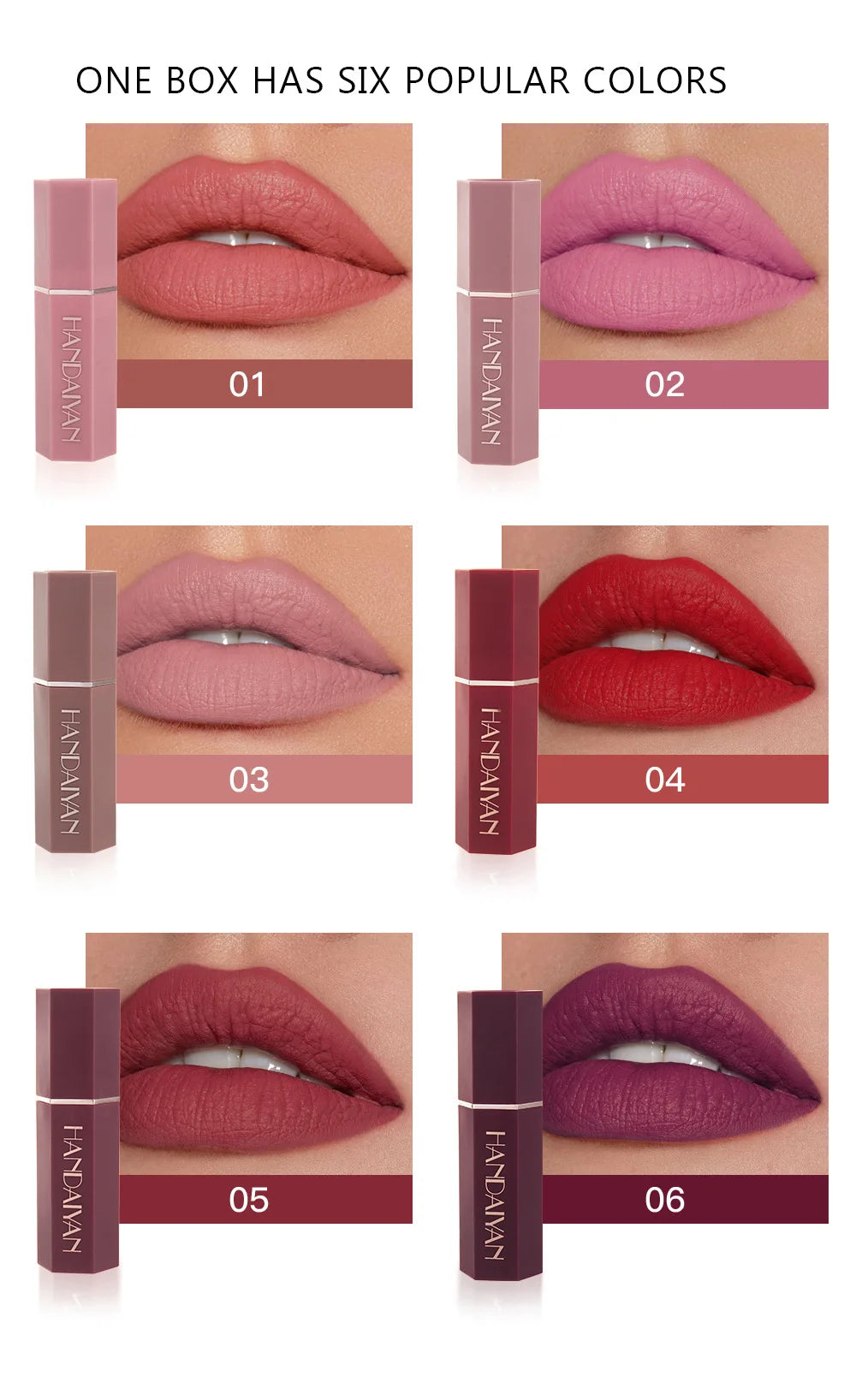 Nude Matte Lipstick Velvet Lipsticks Waterproof Long Lasting Non-stick Cup Lip Stick Not Fading Sexy Red Pink Makeup Cosmetics - Seprincess