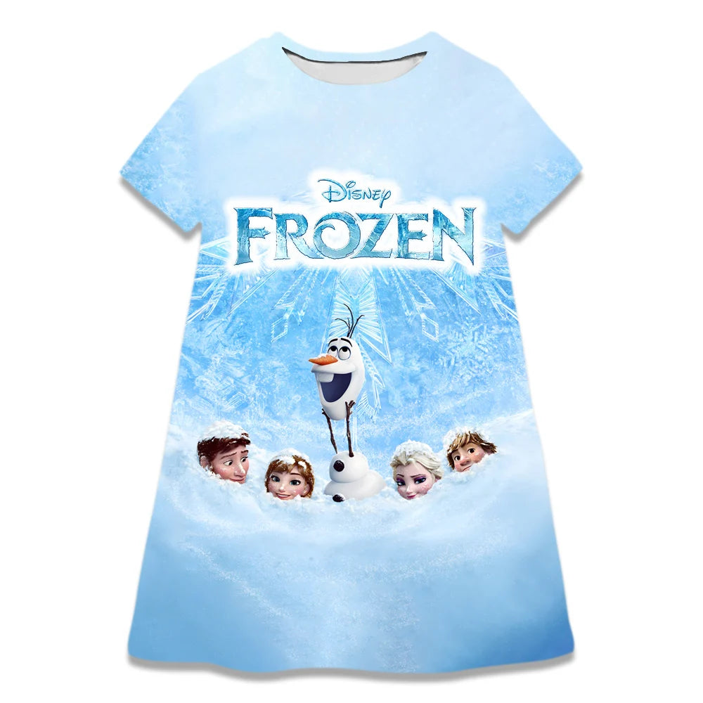 Hot Sale Kids Girl Cosplay Snow Queen Top Disney Frozen Elsa And Anna Princess Dress for 2-8 Years Girls Birthday Party Dresses - Seprincess