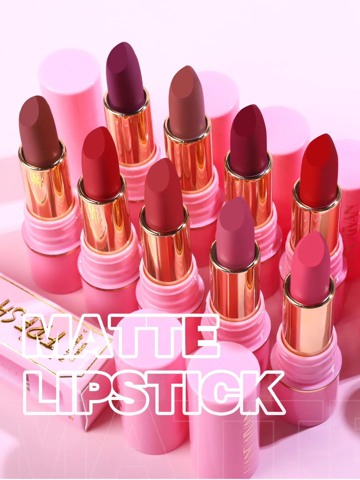 Handaiyan Matte Waterproof Velvet Pink Nude Lipstick Sexy Red Brown Pigments Long Lasting Lip Stick Makeup woman - Seprincess