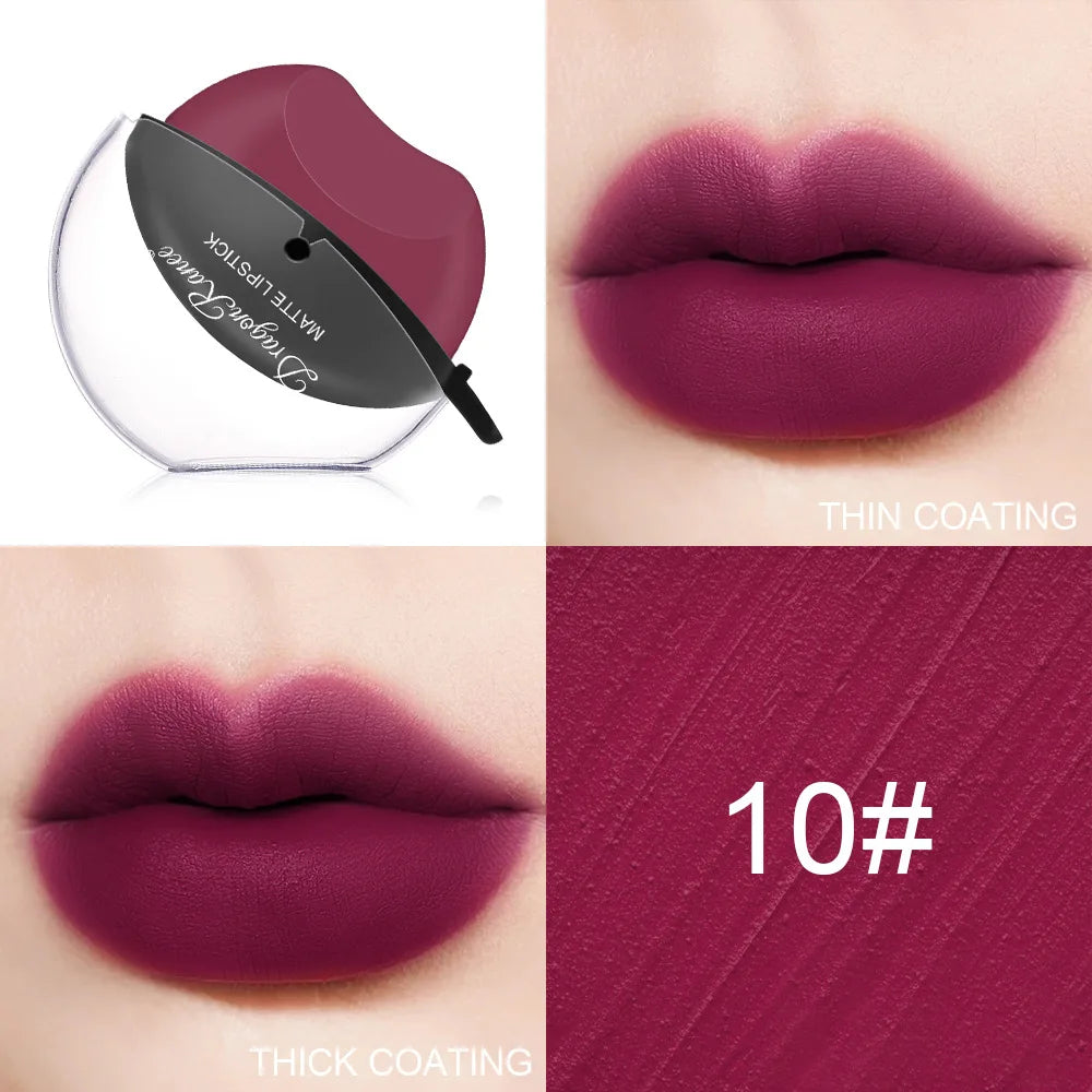 New Squeeze Into Lazy Lipstick Lip-shaped Lipstick Moisturizing Matte Lip Makeup Tint Waterproof Nonstick Cup Lipgloss Korean