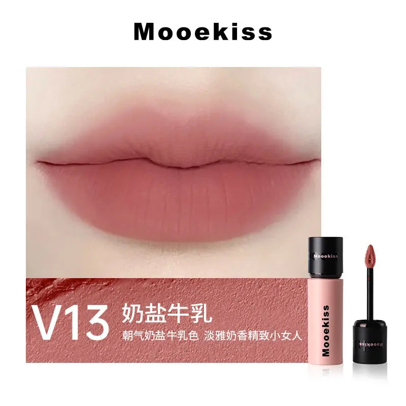 Mooekiss Matte Liquid Lipstick Lasting Non-stick Cup Velvet Lip Clay Lip Gloss Autumn and Winter Chestnut Lip Makeup Maquillaje - Seprincess