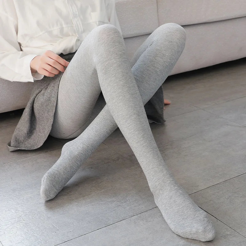 Women Velvet Thick Pantyhose Vertical Stripe Leggings Winter Slimming Cotton Female Leggings Warm Stocking Woman Tights Hosiery