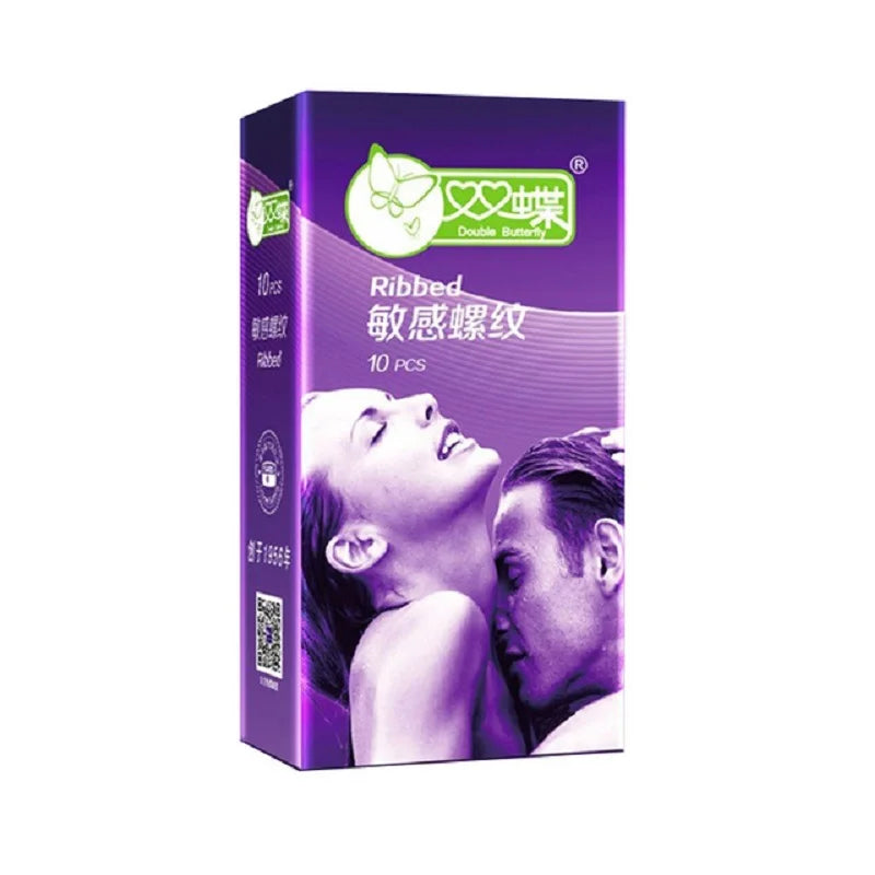 Lubricated Condoms Cock Penis Sleeves For Men Adult Fruit Flavor Smooth Sex Toy Thread Ribbed Passionate Condoms Male Sex Shop - Seprincess