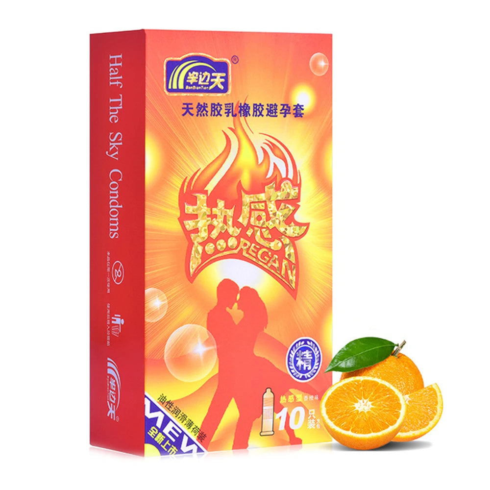 10pcs Fruit Flavor Condoms Sex Toy For Men Strawberry Blueberry Taste Penis Sleeves Ultra Thin Condom Adult reusable Sex Product - Seprincess