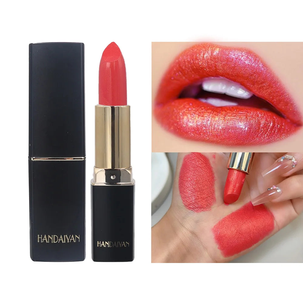 Diamond Shiny Lipstick Moisturizing Long Lasting Waterproof Pearl Lip Gloss Glitter Shimmer Sexy Lipsticks Lips Makeup Cosmetics - Seprincess