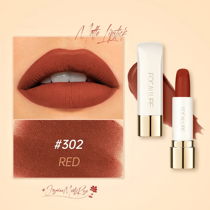 Wholesale FOCALLURE Natural Matte Lipstick Waterproof Smooth Moisturizing Lip Balm Lightweight Lip Glaze Makeup Cosmetics