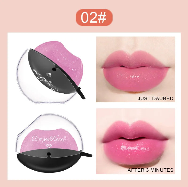 Lip-shaped Lipstick Makeup Temperature Color Changing Lazy Lipstick Velvet Matte Moisturizing Lip Gloss Waterproof Non-stick Cup - Seprincess