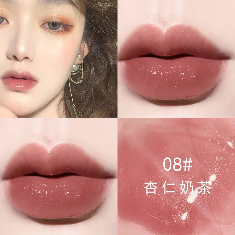 14 Colors Glitter Lip Gloss Moisturizing Non Sticky Cup Jelly Liquid Lipstick Lasting Sexy Cherry Red Pink Lip Tint Lips Makeup - Seprincess