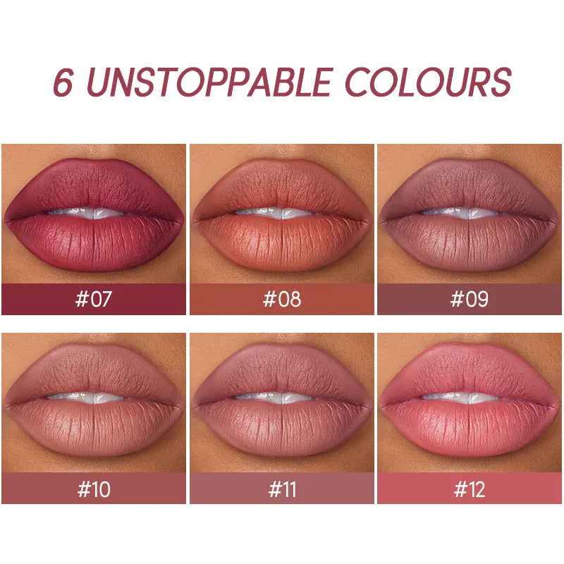 Matte Lipstick&lip Liner Set 12 Colors Waterproof Lip Liner High Pigmented Slim Long Lasting Lip Gloss - Seprincess