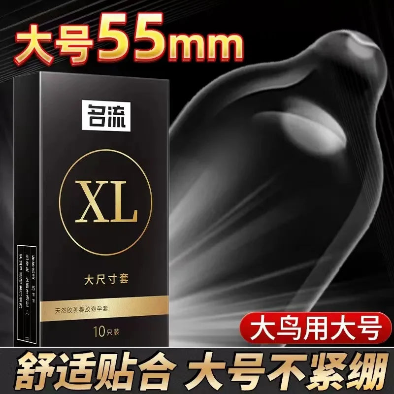 10PCS Big Size Condom For Penis Sex Toys 55MM Big Penis Sleeve Ultra Thin Contraceptives Condom Couple Erotic Product Adult Shop - Seprincess