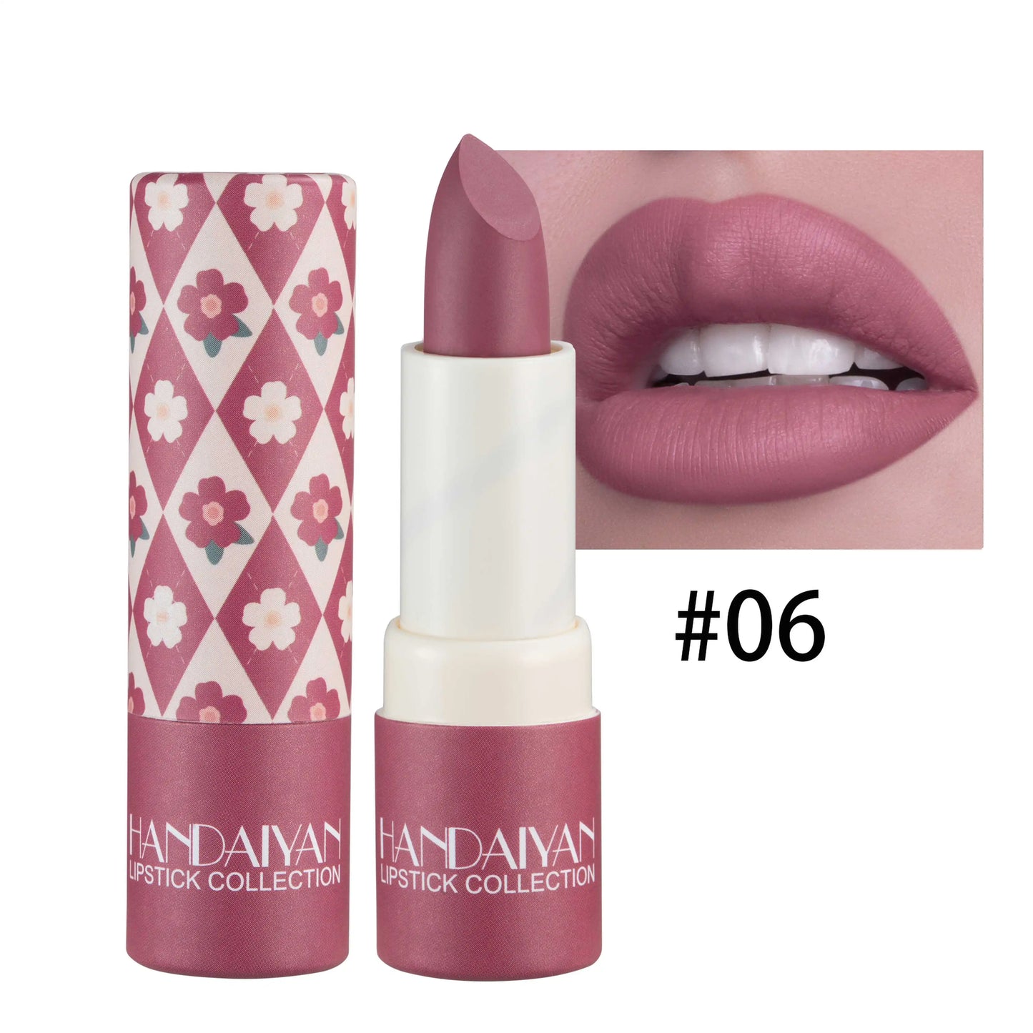 Handaiyan 8 Colors Matte Waterproof Velvet Nude Lipstick Sexy Red Brown Lip Matt Pigments Makeup Long Lasting Profissional - Seprincess