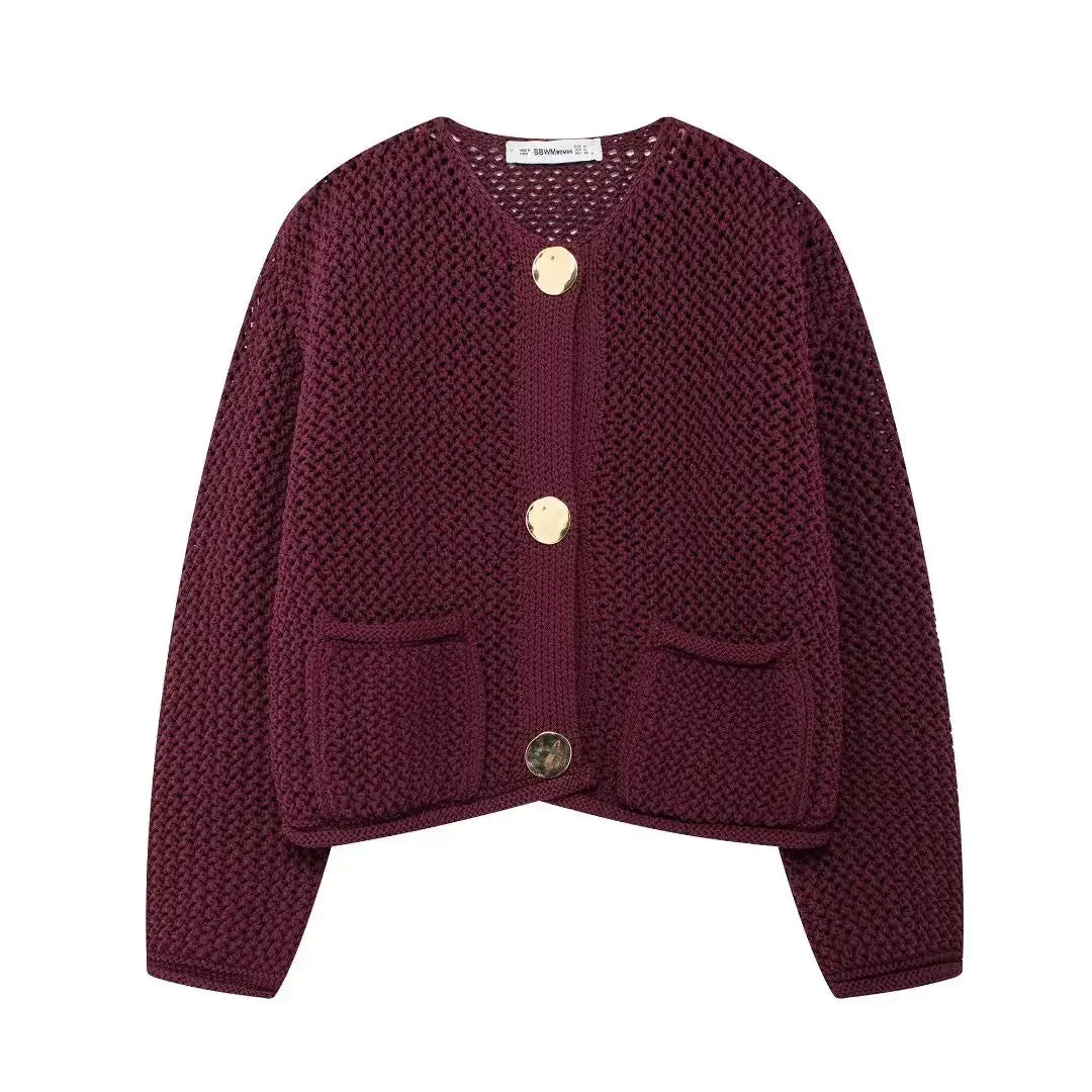 Autumn Winter Knitted Cardigans For Women Casual Button Long Sleeve Female Sweater 2024 Fashion Loose Lady Cardigans Coat - Seprincess