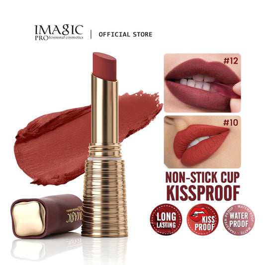 IMAGIC Lipstick Matte No-stick Lipstick Long Lasting  Waterproof Lip Stick Smudge-free Classic Highly Pigmented Lip Tint Makeup - Seprincess