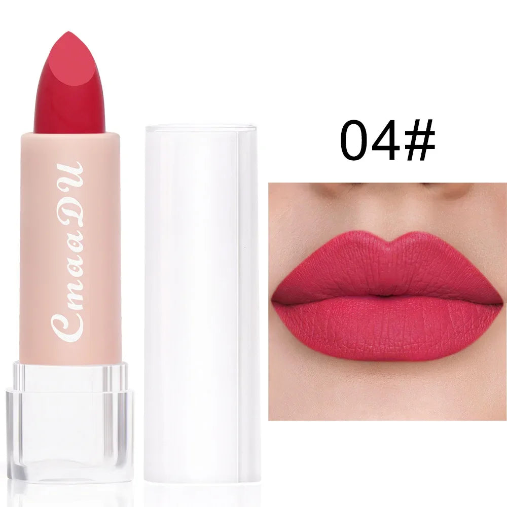 CmaaDu 15 Color Velvet Matte Lipsticks Waterproof Long Lasting Sexy Red Lipstick on-Stick Cup Makeup Lips Tints Pencil Cosmetics